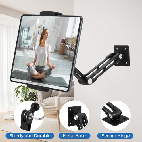 Support mural tablette rotatif 360 pliante extensible 4,7-13"