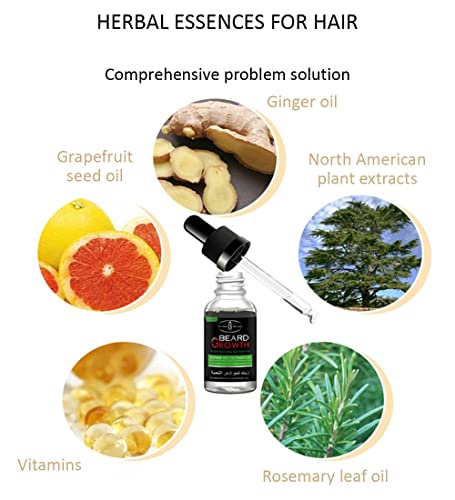 Aichun Beauty Beard Grow Oil | Facial Hair Supplement |Thicker Beard Care|Mens Hair Growth Vitamins 30Ml/1.01Oz #TOP2