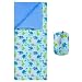 Wildkin Original Sleeping Bag, Features Matching Travel Pillow and Coordinating Storage Bag, Perfect for Sleeping On-the-Go, Olive Kids Design – Dinosaur Land