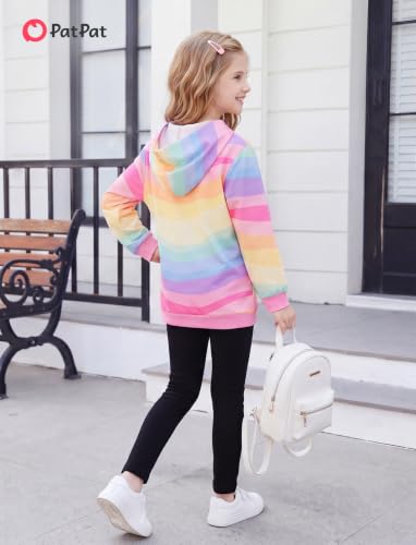 Image of PATPAT Girls 2 Piece Outfits Long Sleeve Hoodie and Leggings Clothing Set Outfits for Girls 4-12Y Fall /Winter Outfits
