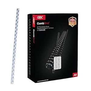 GBC Plastic Binding Combs 21R 6.0mm with 25 Sheet Capacity, White (Box of 100)