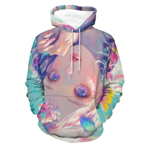 Sweat à capuche licorne colorée le cadeau original en taille S