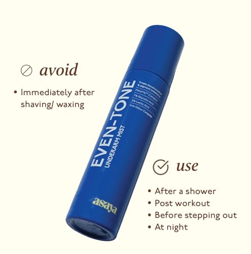 Image of Asaya Even Tone Underarm Mist | Lightweight Spray for Underarm Pigmentation Removal & Odour Control | Even Tone Underarm Mist for Dark Underarms | 100 ml