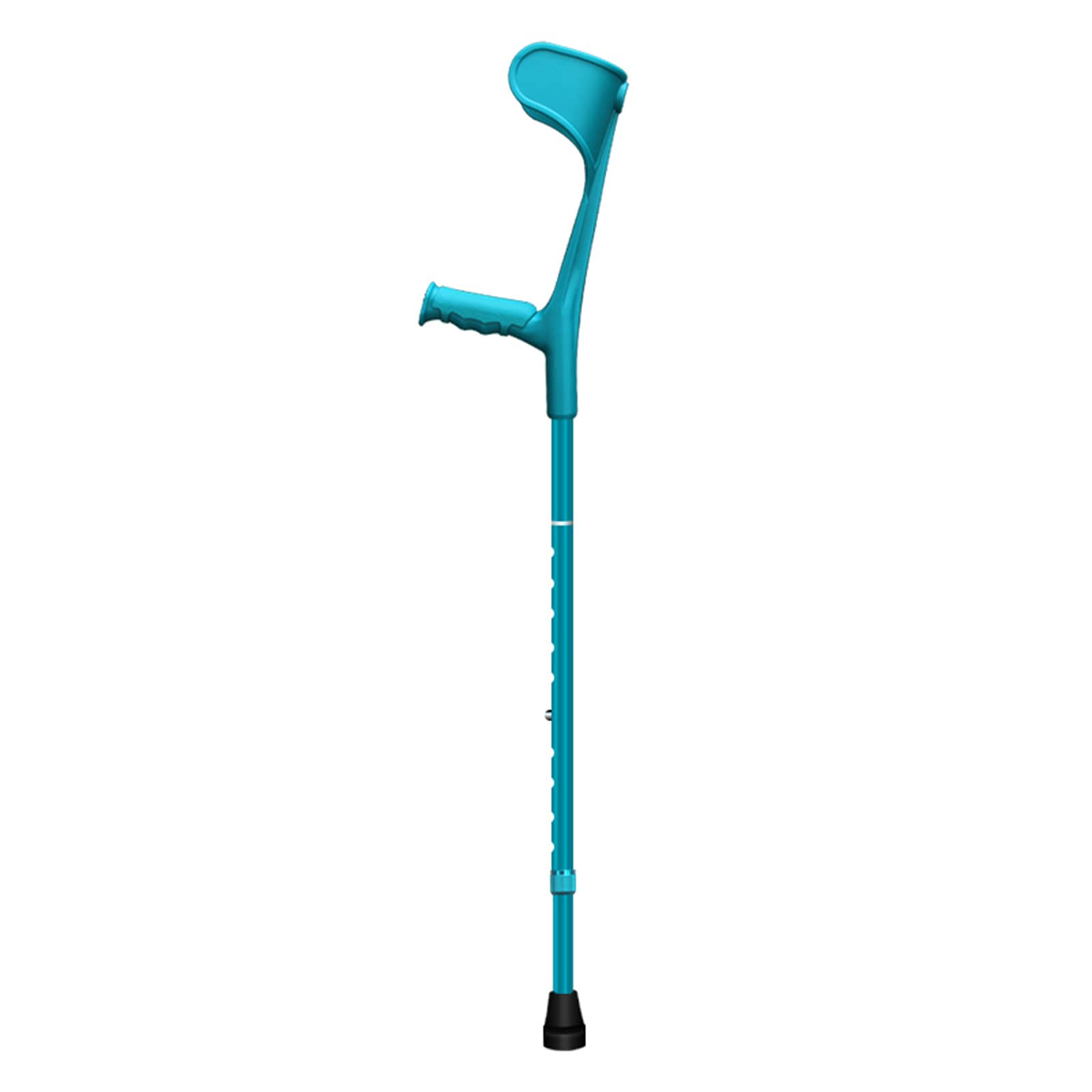 Muleta de aluminio para antebrazo para adultos, bastón plegable ajustable, mangos ergonómicos/puntas de goma antideslizantes, para personas de 150 a 196 cm de altura, rosa/azul/negro