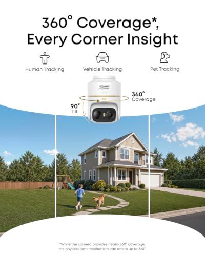 Image of eufy Security eufyCam C37, 4K Solar Camera, 360 Pan&Tilt Auto AI Tracking