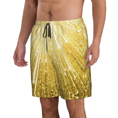 Gold Bling Print Mens Swim Trunks Quick Dry Swim Shorts Swimsuits with Pockets Beach Shorts for Men2