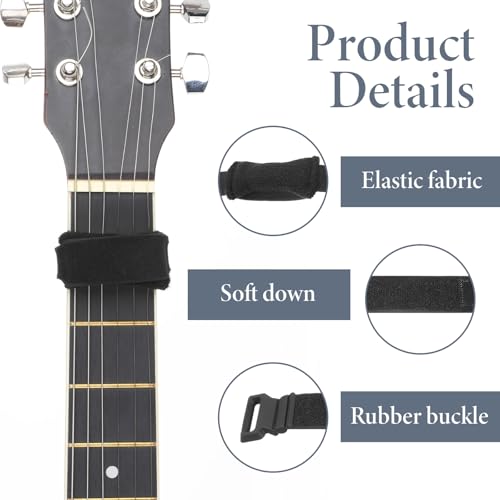 Image of JJUNW 4Pcs Fret Wrap, Guitar String Mute Dampener, Guitar Mute Guitars String Cover Tape, Universal Bass Guitaring Accessories Fret Wrap Electric Guitars(Style A)