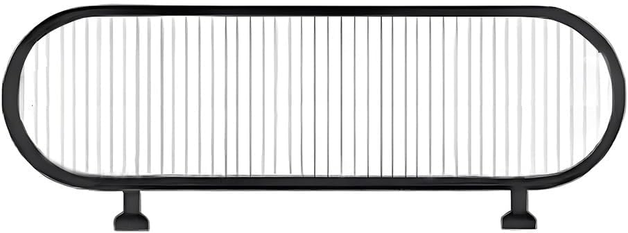 Panneaux de séparation de comptoir verre mat rayé noir 150x30 restaurant