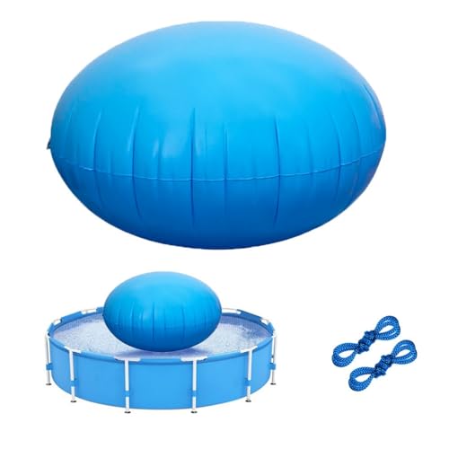 Kaeltsyn Almohadilla protectora de alberca de invierno con cables de 2 x 3 m, PVC permanente para todas las estaciones y fácil instalación, protección de piscina a prueba de nieve