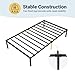 Allewie Twin Bed Frame, 14 inch Metal Platform Beds with Storage Space, No Box Spring Needed and Easy Assembly, Black