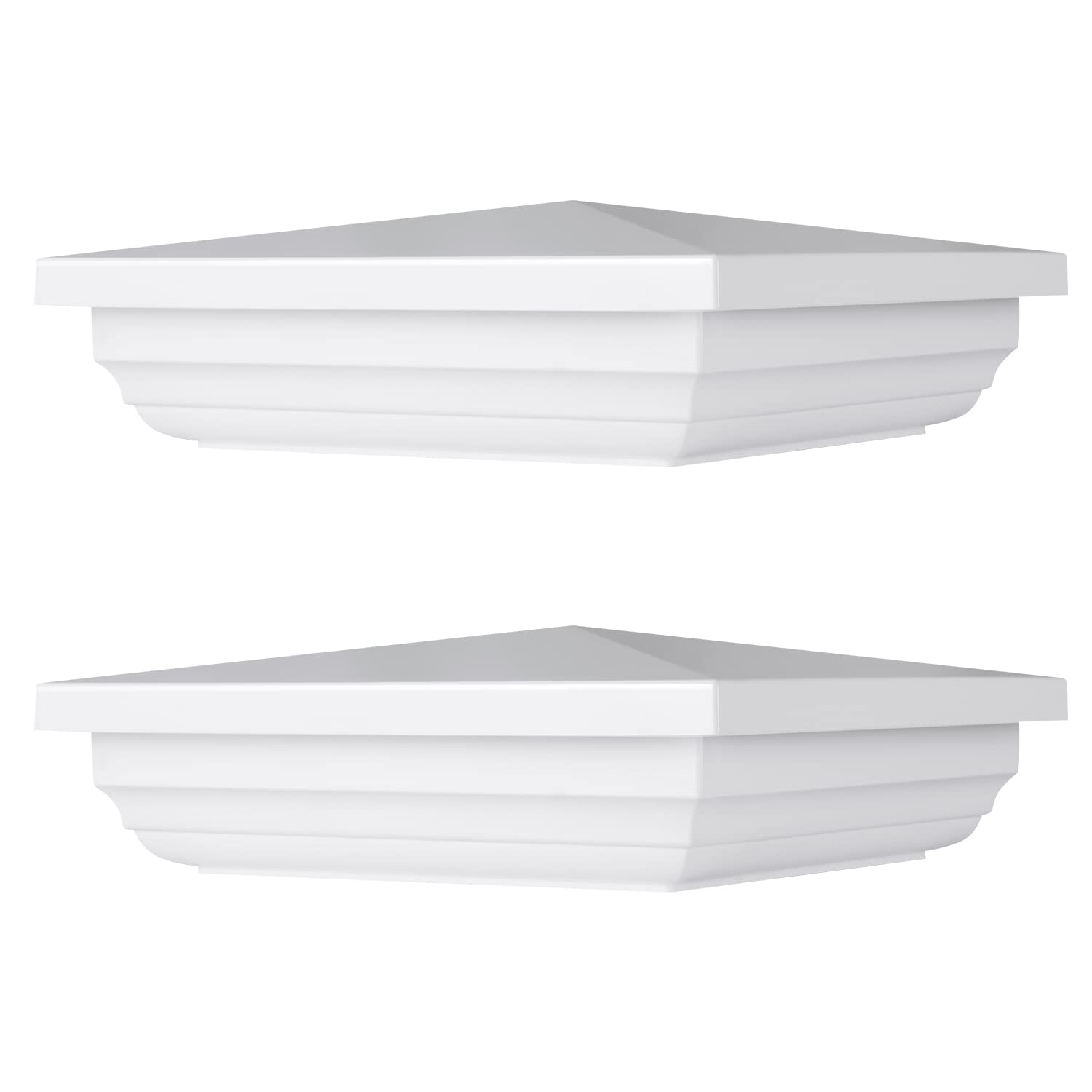 Veranda Vinyl Fence Canomo White Vinyl Fence Post Caps - 5x5 Inch ...