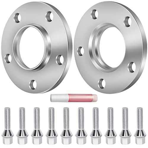 OCPTY 5x120 to 5x120 Wheel Spacers 10mm Thick 72.56mm with 12x1.5 Studs fit for E82 E88 E36 E46 E90 E92 318i 135i 335d 2PCS