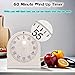 60 Minute Wind Up Timer, Visual Mechanical Timer with Loud Alarm, Manual Countdown Timers for Classroom, Home, Study and Cooking (2 Pack)