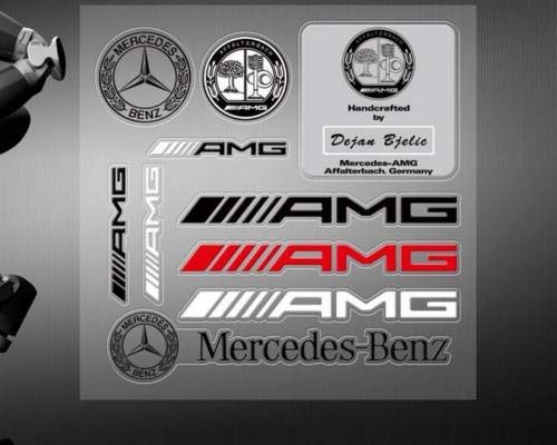 AMG Car Sticker Vinyl Decal For Mercedes Benz 11Pc