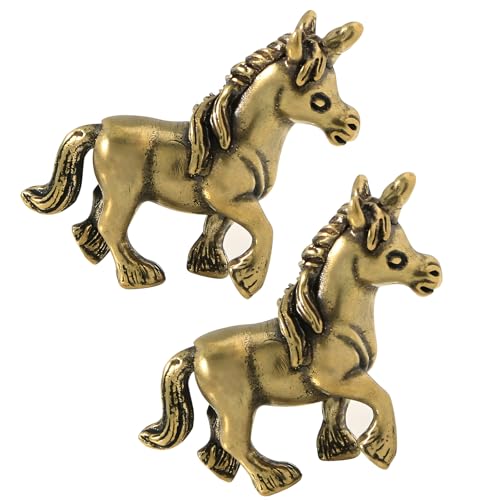 Piceioep Décoration de Cheval en Bronze de Styles Antiques, décoration pour Usage Domestique, Statue de Cheval en Bronze