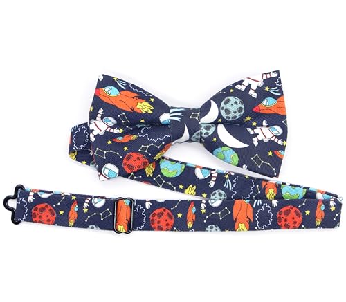 Image of OCIA Cute Pattern Pre-tied Bow Tie Adjustable Bowties for Adult & Children