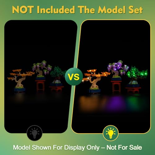 Image of LocoLee Light kit Compatible with Lego 10373 Mini Bonsai Trees Botanicals - No Model Only Light, LED Lighting Accessories Compatible with Lego 10373 Mini Bonsai