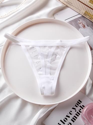 Image of Lace Thongs for Women T-back Breathable Comfortable G-String Cheeky Low Waist Underwear Panties
