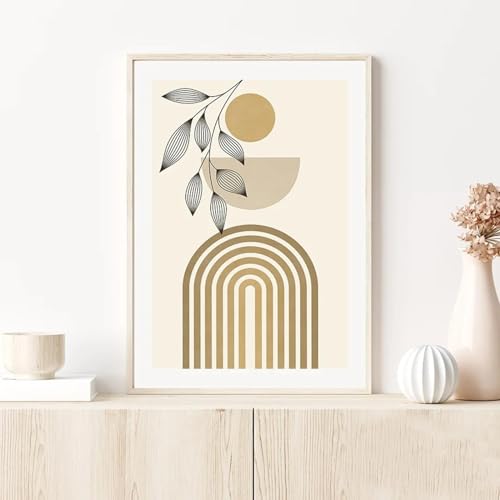 Peinture sur toile abstraite et moderne de 50x70 cm sans cadre pour salon