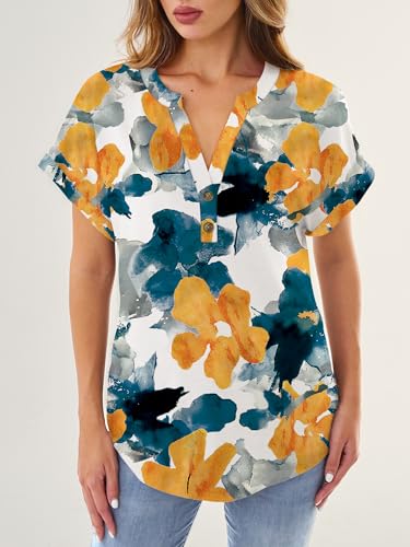 Save 40% on Women's V-Neck Henley Tops - Use Code UTMRSQMD