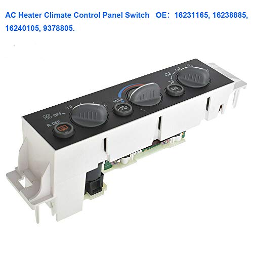 MOCW AC Heater Climate Control Panel Module HVAC Control Module w/Rear Window Defogger Switch Fit for 1996 1997 1998 1999 2000 Chevrolet C1500 C2500 Suburban Tahoe Yukon Replace OE # 9378805 15-72547
