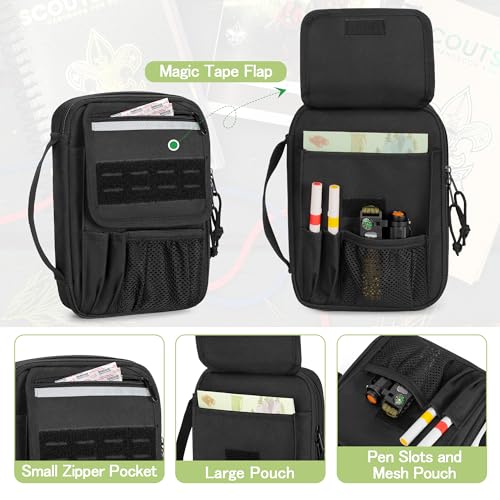 Damero Aufbewahrungstasche für Tagebuchbedarf, kompatibel mit Notizbüchern, 22,86 x 16,51 cm, Reise-Organizer-Halter für A5-Notizbücher, Planer, Stifte, Tagebuchbedarf und Zubehör, Schwarz