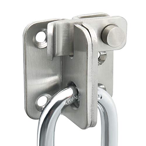 Alise Flip Latch Gate Latches Slide Bolt Latch Safety Door Lock Catch for Barn Cabinet Pet Cage Garden Bathroom Garage Window Sliding Door,MS4001-LS Stainless Steel Brushed Finish