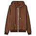 Kenhansion Womens Zip Up Hooded Sweatshirt Fall Winter Long Sleeve Pullover Top Oversized Sweatshirts Fashion Hoodies Sweater (Khaki,Small)