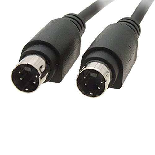 uxcell M/M S-Video 4 PIN Male to Male Cable for DVD VCR TV HDTV Black