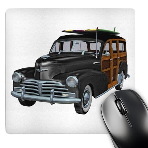 Tapis de souris de voiture classique en bois noir 20x20 cm 3dRose