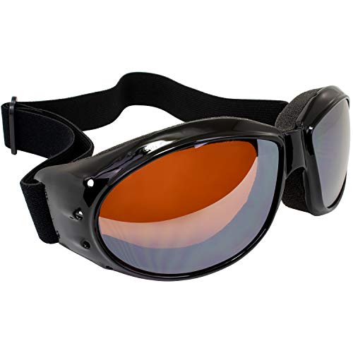 Image of Global Vision Eliminator Dirt Bike Padded Motorcycle Riding Goggles for Men and Women (Black Frame /Smoke Lens)