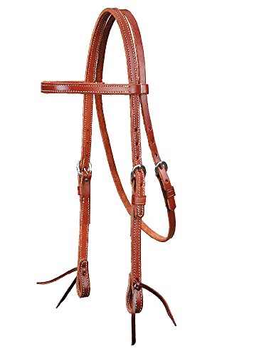 The Colorado Saddlery Mahogany Leather Brow Band Headstall