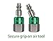 Yolass Air Tool Fittings, I/M Industrial Type Swivel Air Plugs, 2 Pcs 1/4 Inch NPT Male Threads, 2 Pcs 1/4 Inch NPT Female Threads, Pre-coated with Thread Glue