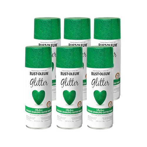 Image of Rust-Oleum 277781-6PK Specialty Glitter Spray Paint, 10.25 Oz, Kelly Green, 6 Pack