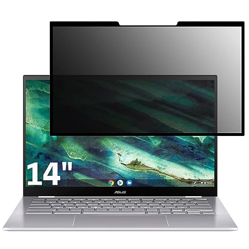 ASUS Chromebook Flip C436FA 14�C���` 16:9 �Ή� �S���� �`�����h�~�t�B���^�[ �v���C�o�V�[�t�B���^�[ �p�\�R�� PC �t���ی�t�B���� �u���[���C�g�J�b�g ���˖h�~ ���E�ȒP �ی�V�[�g ���E��