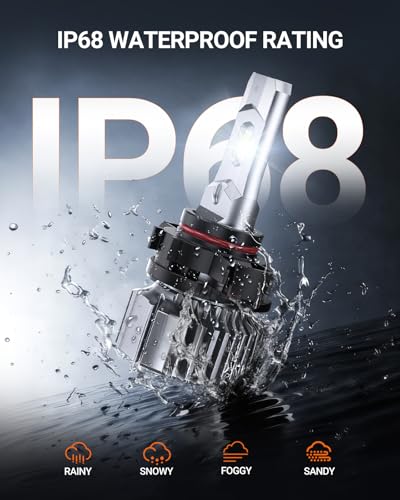 Image of SEALIGHT 5202 LED Fog Light Bulbs, 44000LM Super Bright 5202 5201 PS19W PS24W Fog Light LED Bulbs, 6500K Cool White Plug & Play, 984FT Penetration, 70,000H Lifespan, Pack of 2