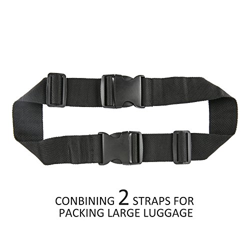 Luxebell Add A Bag Luggage Straps, 1.96 In W X1.64 Ft L, 2-Pack #TOP5