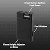Visol Flatso Torch Lighter - Flat Flame, Refillable Gas Butane Lighter, Windproof, Adjustable Flame (Black Crackle)