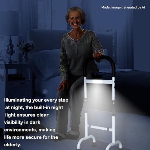 Adjustable Stand Assist Aid for Elderly, Couch Stand Assist with Night Light and Two Sets of Bases, Mobility Aids for Elderly Adults and Others Who Need Extra Help, Can Withstand 300 Pounds - Image 5