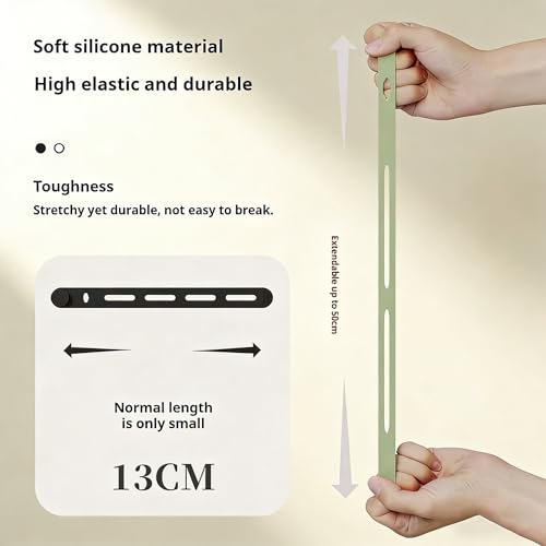 BvnzunTrs Silicone Cable Ties Cable Straps Cord Organizer Computer Cords Phone Charger Reusable Management Organizer Multipurpose Elastic for Fastening and Bundling (5 Colors) — view 6