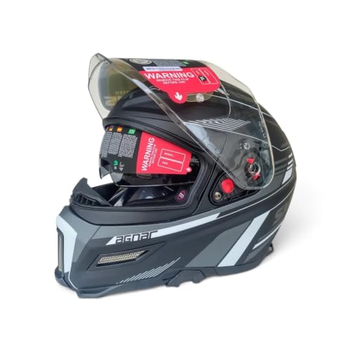 Image of SMK Agnar Revv Full Face Dual Visor Helmet - ISI DOT ECE 22.06 Certified