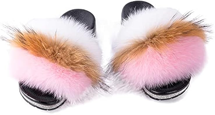 raccoon fur slides amazon