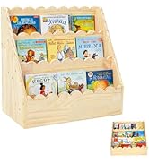 OCMML Kids Bookshelf-3-Tier Wooden Book Shelf for Kids Rooms,Nursery&Toddlers Montessori Bookcase...