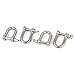 Aexit 316 Stainless Chain & Rope Fittings Steel Wire Rope O Bow Shackles Hardware Silver Wire Rope Clips Tone 4pcs