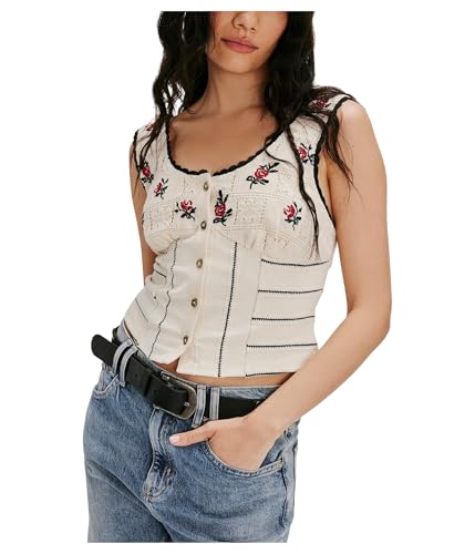 Free People Women's Rose Bud Knit Top