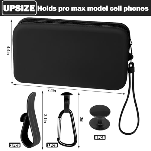 Image of Mity rain Silicone Wallet for Bogg Bag Phone Holder | Accessories Set for Bogg Bag Contain 2PCS Key Holder and Large Capacity Silicone Zipper Bag for Beach Bags Tote Bag (Black)