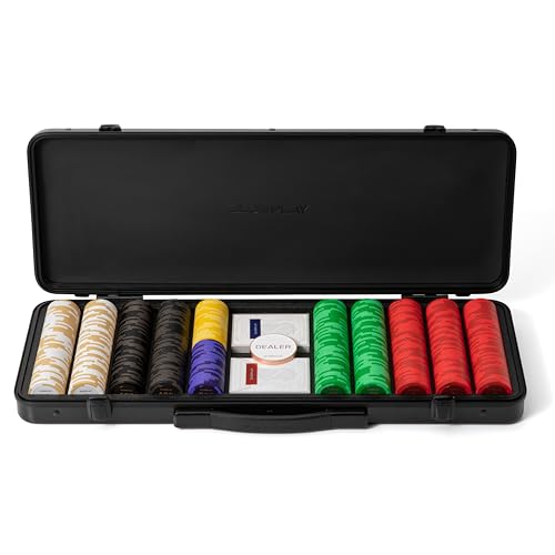 SLOWPLAY Set Poker Argile Godel, jetons 14 g/40 mm, Texas Hold’em