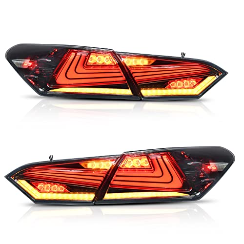 Autosaver88 Led Tail Light Assembly Bulb And Harness Included Compatible With 2018 2019 2020 Camry Tail Lights Replacement, Smoke Tail Lamp Assemblies Sold In Pairs #TOP24