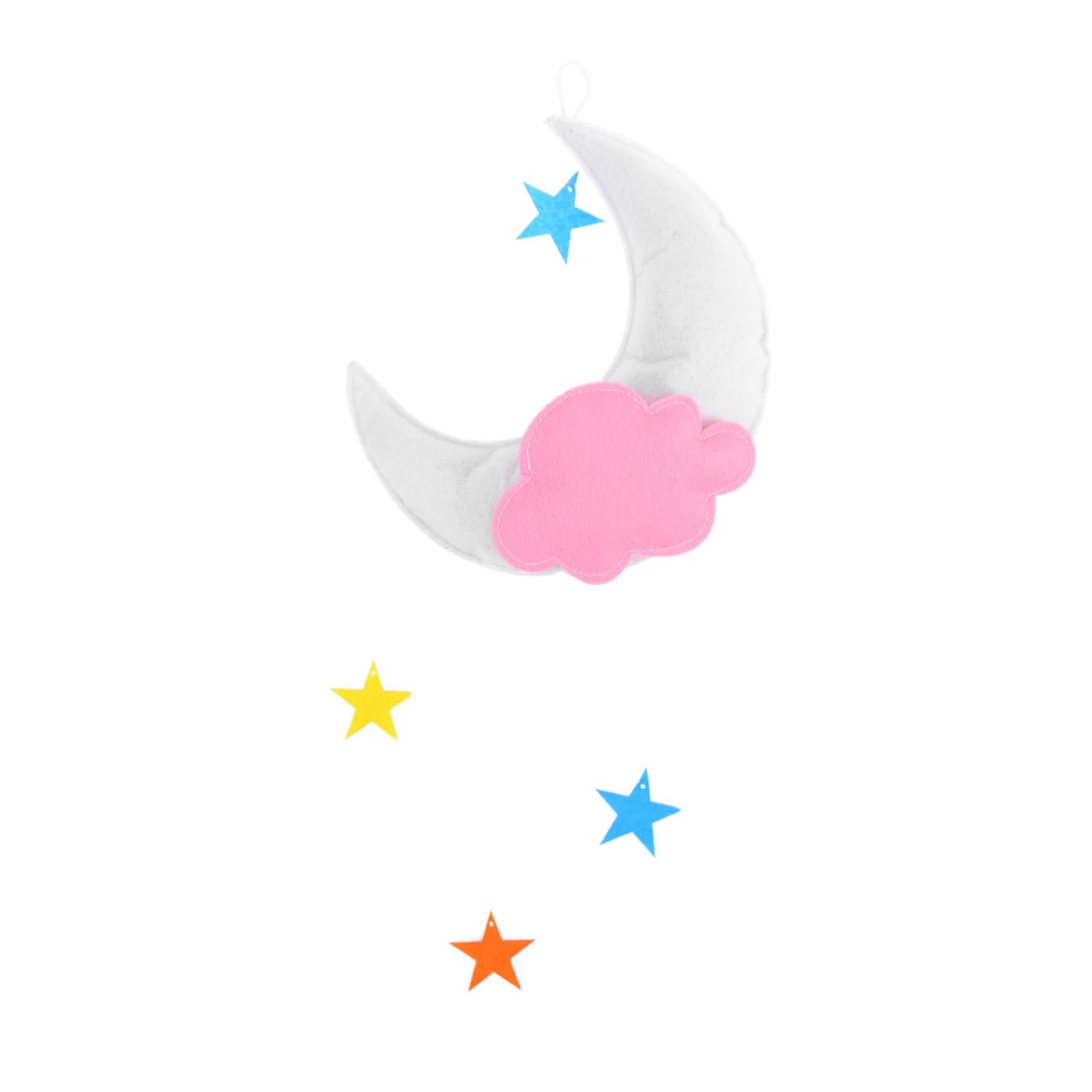 MAGICLULU 2 Piezas Decoración Musical Nube Estrella Móvil Cuna De Niño Teléfono Inteligente Nubes Colgando Decoraciones Móvil De Cuna Estrellas Cuna De Juguete Cuna Móvil Las Nubes