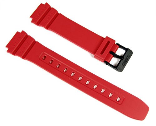 Preisvergleich Produktbild Casio Uhrenarmband Resin rot 18mm F-108WH